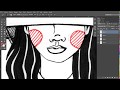 Ilustración digital con Photoshop - Pintar linea negra con color