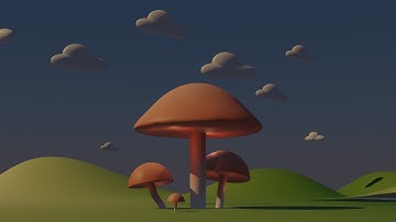 How to Make Low POLY Mushroom in Blender #blender #blendertutorial #blender3d #b3d