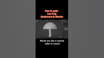 How to Make Low POLY Mushroom in Blender #blender #blendertutorial #blender3d #b3d