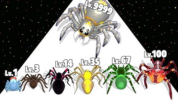 SPIDER MECH RUN - Level Up Spider Max Level Gameplay (Insect Evolution Run) New Update