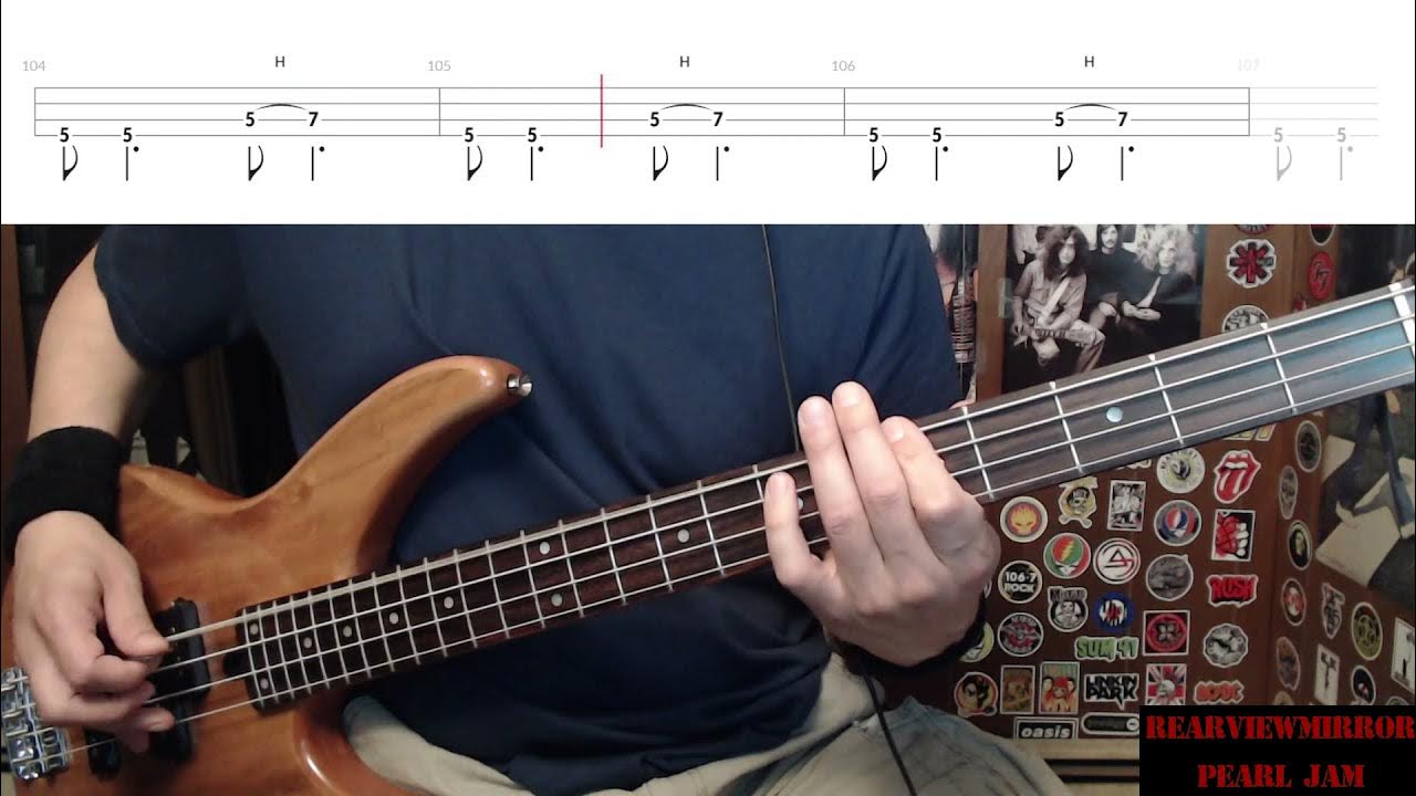 Rearviewmirror by Pearl Jam - Bass Cover with Tabs Play-Along - YouTube