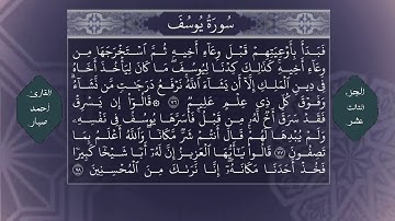 تلاوة عراقيه عطره بصوت القارئ احمد صبار الجزء الثالث عشر