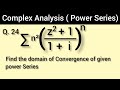 #question on #domainofconvergence of #powerseries #complexanalysis #maths #bsc #msc