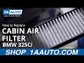 How to Replace Cabin Air Filter 2001-06 BMW 325Ci