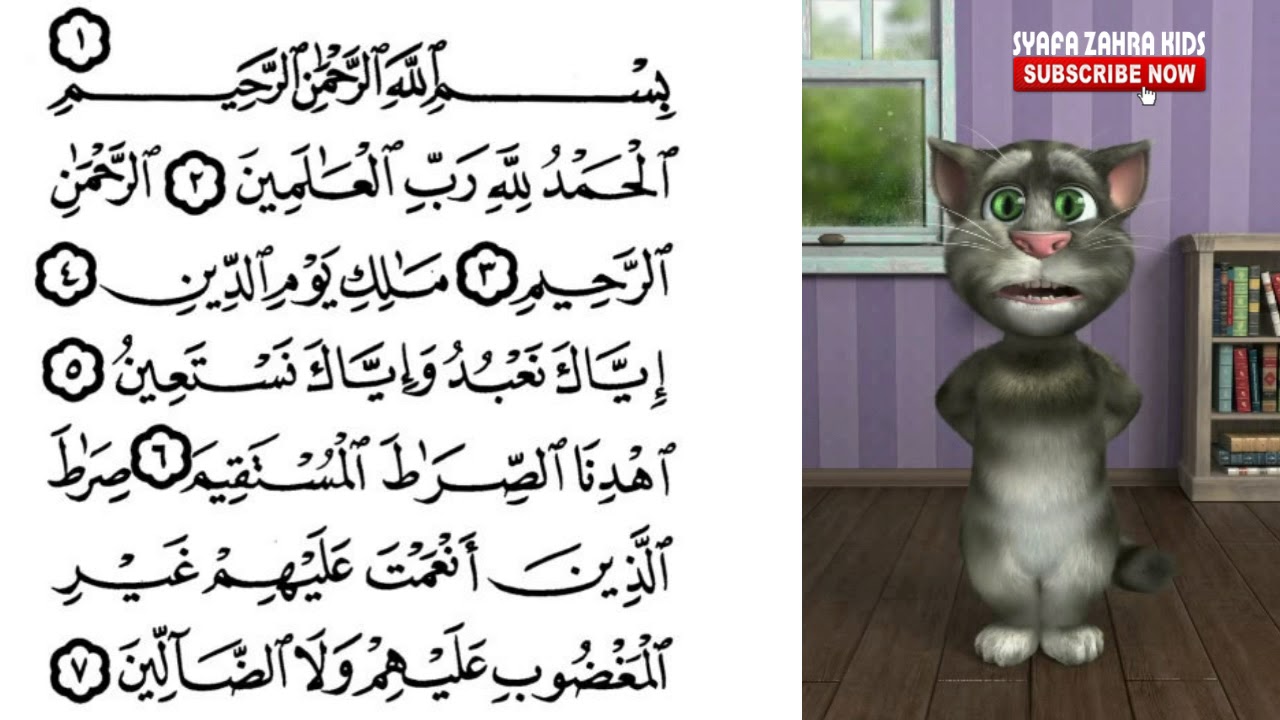 Merdu Kucing NGAJI surat Al Fatihah   Talking tom