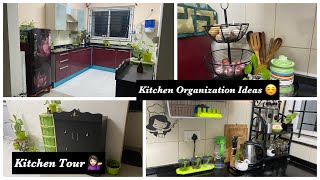 How I Organized my Kitchen 💁🏻‍♀️ || Amazon and Flipkart kitchen products ✨ || Simple & elegant 🥰