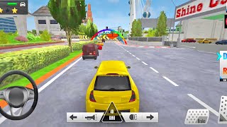 City Car Driving Training School Game | Traffic Rules Training | Yellow Car Driving Game screenshot 2