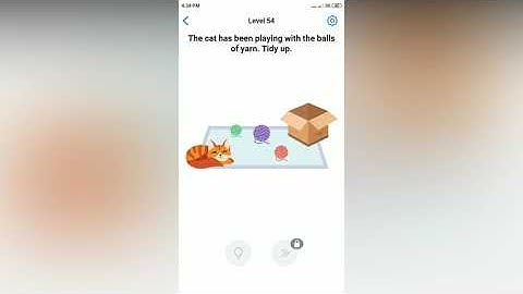 Easy Game - Cat playing with balls of yarn - Level 54 solution
