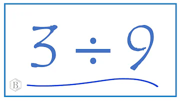 3 divided by 9    (3 ÷ 9)