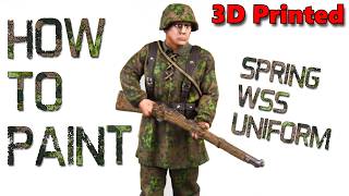 Painting German WSS Plane Tree Camo -1/35 3D-Printed Figure Painting