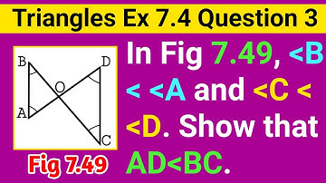 Class 9 Maths Chapter 7 Exercise 7.4 Question Number 3 | Class - 9th, Ex - 7.4, Q 3 ( Triangles )