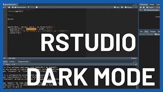 How to Turn on DARK MODE in RStudio