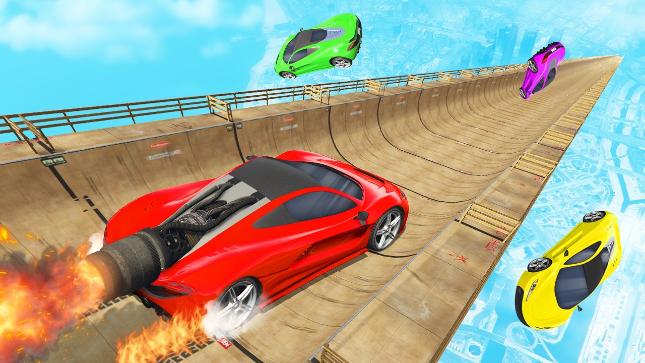 IMPOSSIBLE Mega Ramp Challenge in GTA 5..