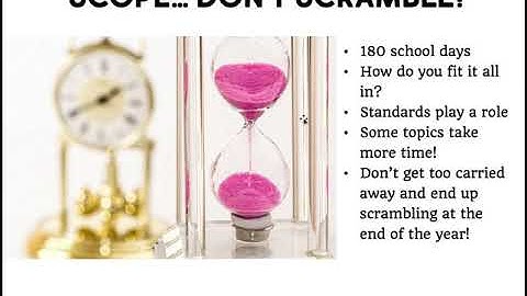 Scope and Sequence Tips for Biology  Curriculum