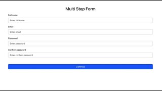How to create reactjs multi step form