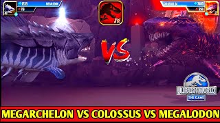 Megarchelon Vs Colossus 04 Vs Megalodon Boss Event Juric World The Game