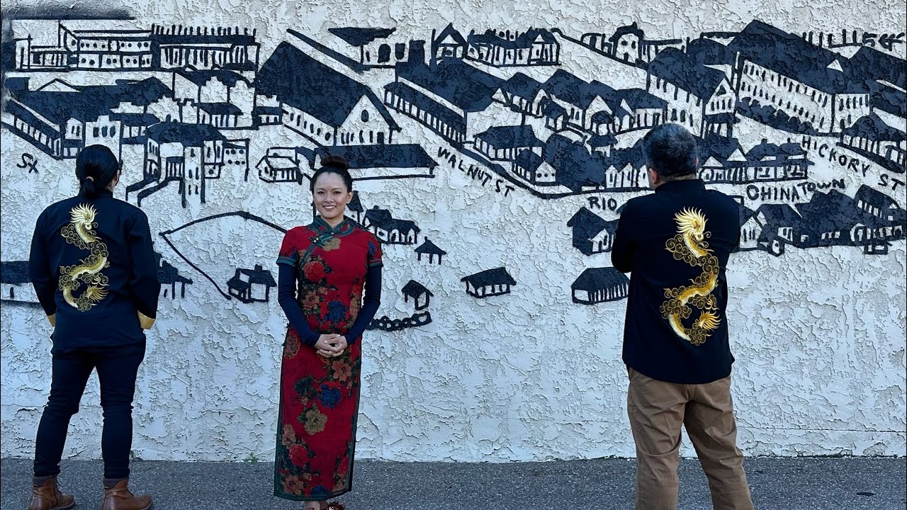 Historic Chinatown Alley’s 1881 map of Red Bluff mural by Tehama Creatives