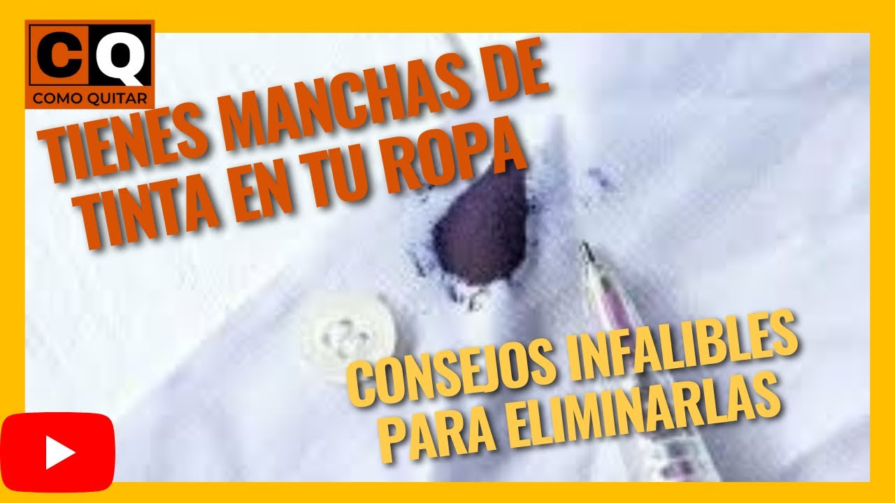 Como quitar manchas de tinta de la ropa | Elimina la tinta fácilmente