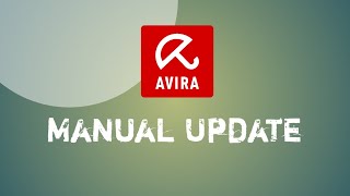 How to Update avira manually.