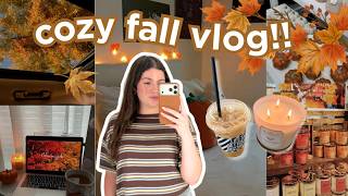 COZY FALL VLOG 🍂.° ꩜ ☕️ bath & body works, fall dessert, pumpkin spice latte, + more!