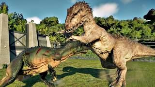 Indoraptor Vs Allosaurus #jurassicpark dinosaurs #asmr fighting GAMEPLAY 8