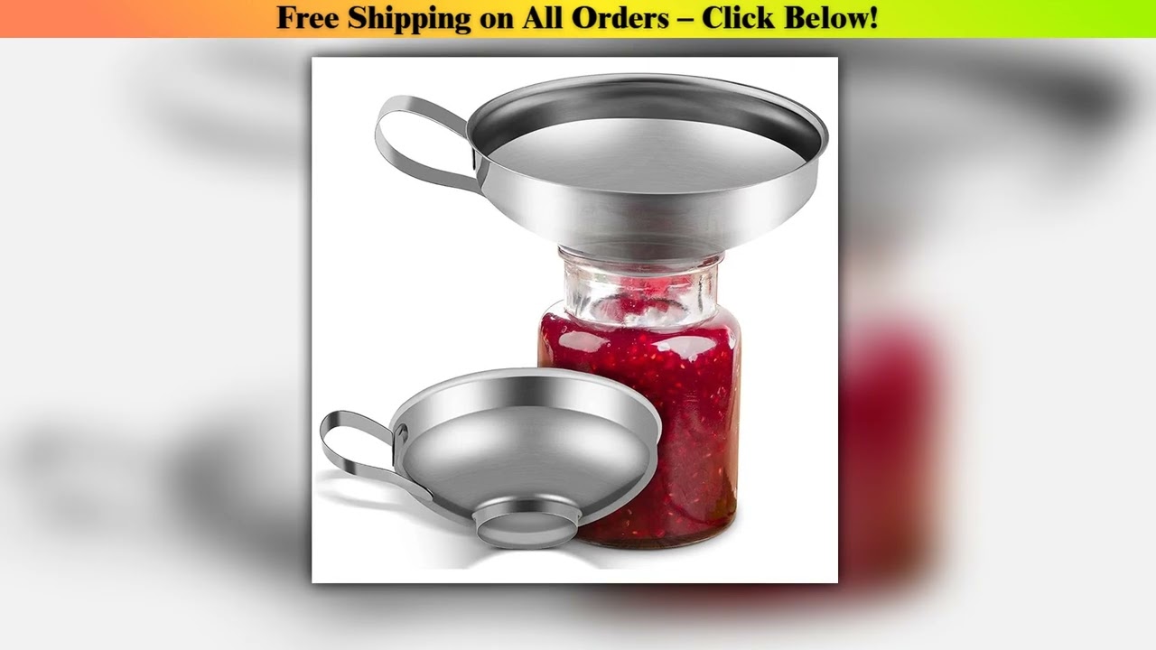 Very Popular 2 Size Stainless Steel Wide Mouth Canning Funnel Salad Dressing Liquid Funnel Hopper