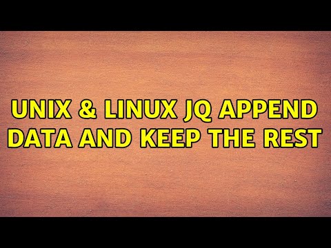 Unix & Linux: jq append data and keep the rest