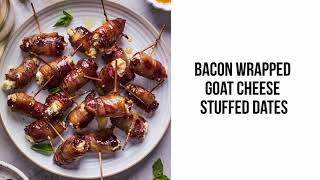 Bacon Wrapped Goat Cheese Stuffed Dates
