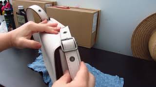 Coach Rehab Part 1 Cleaning A White Leather Bag