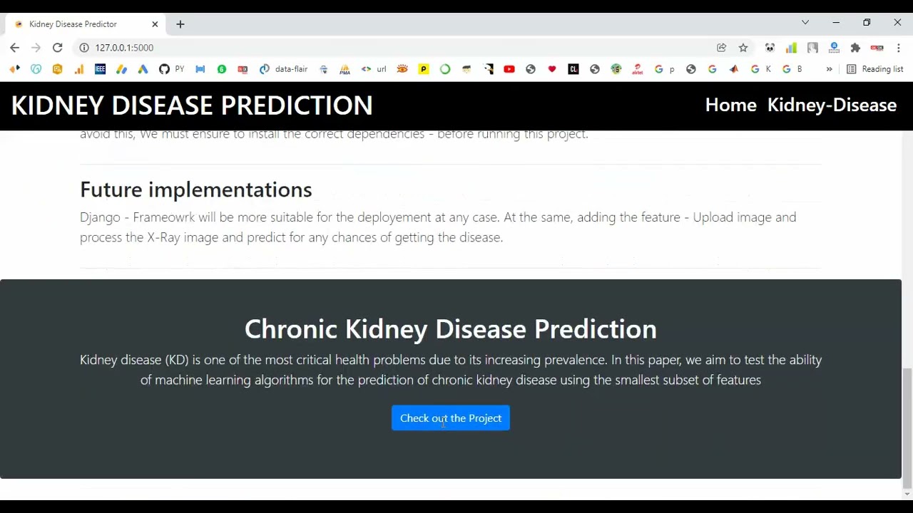 Chronic Kidney Data Train Flask App in Python Projects
