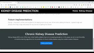 Chronic Kidney Data Train Flask App in Python Projects