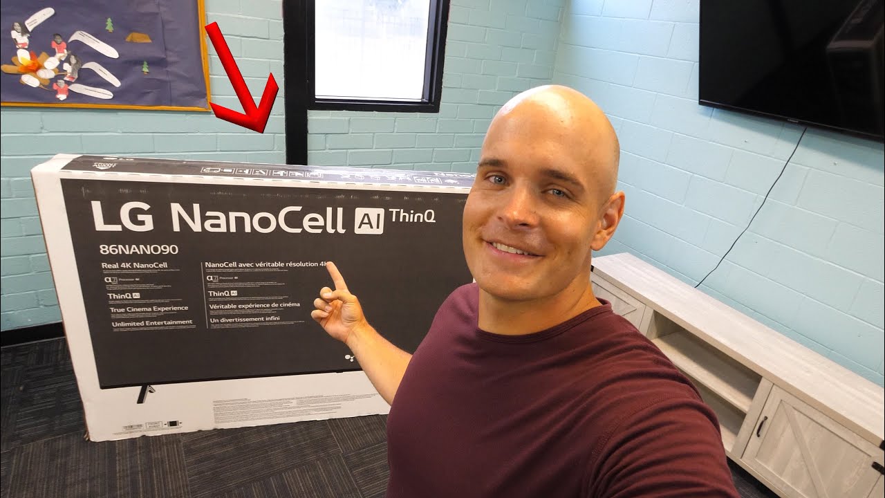 Ive never hung a TV this large before... What is NanoCell 8K? - YouTube