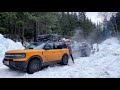 Winter Overland Camping in the Mamquam River Forest with my Bronco Sport