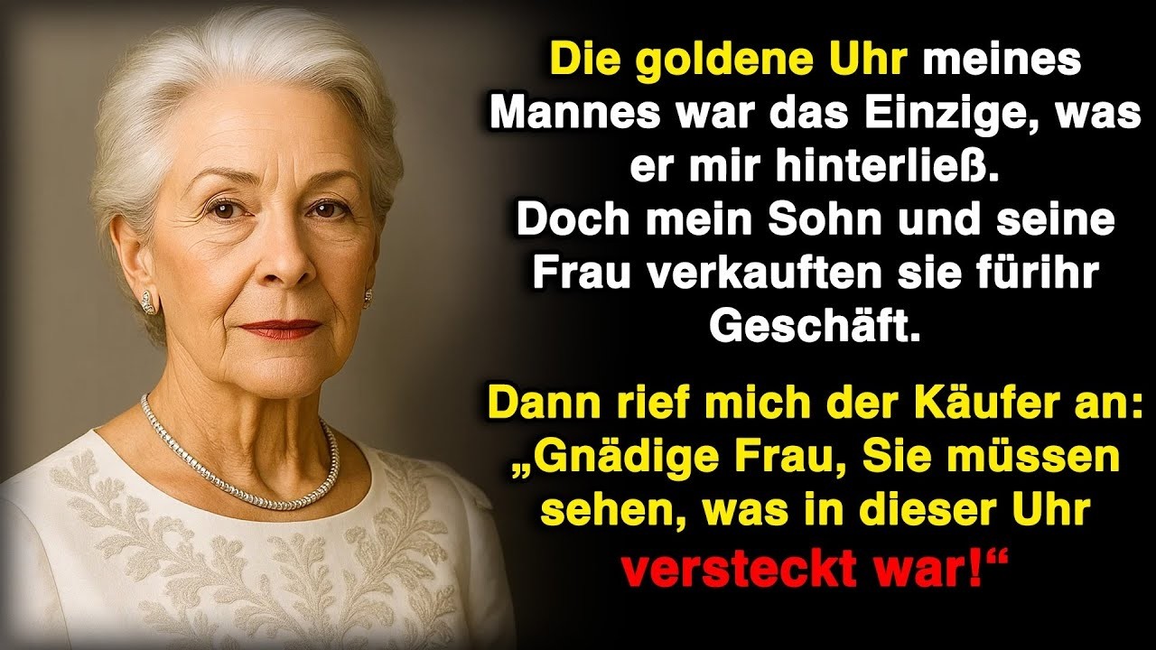 Sie verkauften die Uhr meines Mannes für das Geschäft meiner Schwiegertochter  Der Käufer