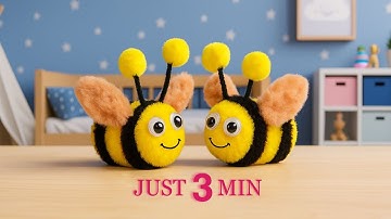 DIY Pipe Cleaner Bee in Just 3 Minutes 🐝💖🎨 | Quick and Fun Craft for Kids !