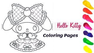 Hello Kitty Coloring pages for Children