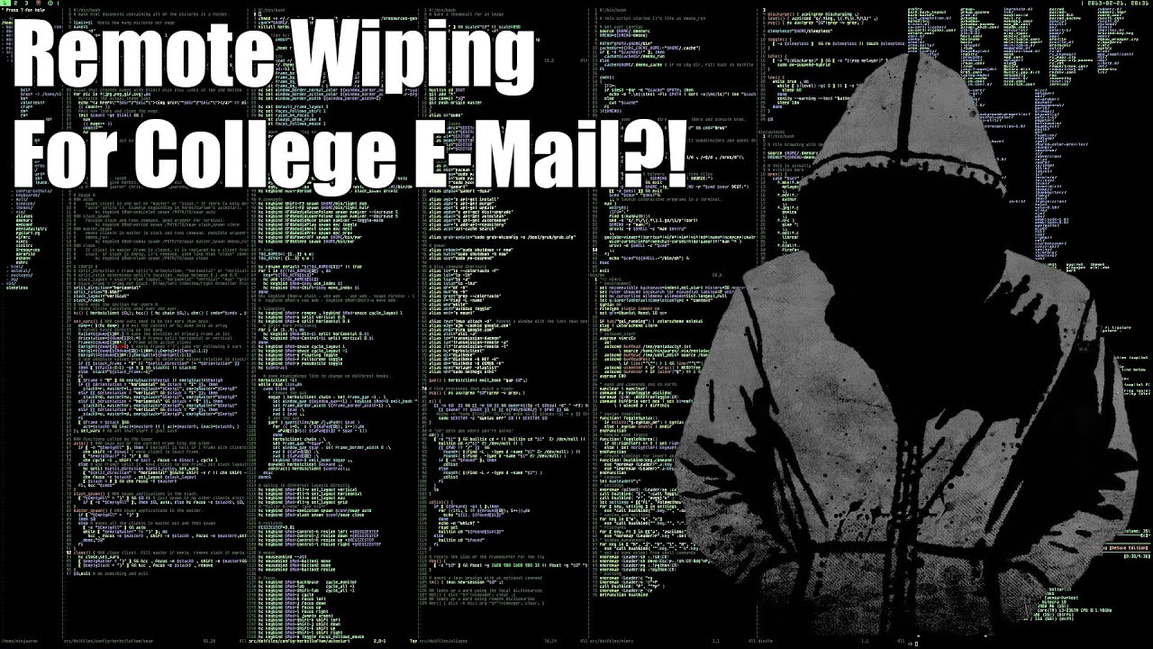 University E Mail Needs The Right To Wipe My Phone Excuse Me YouTube