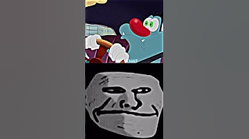 Troll Face- Oggy and the Cockroaches.#edit #meme #phonk #oggy #shorts .