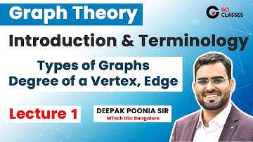Graph Theory Lecture 1 - Introduction & Terminology | Degree of a Vertex, Edge | Deepak Poonia