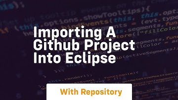 importing a github project into eclipse