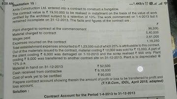 #TYB.COM semester 6#contract costing#mumbai University questions paper with solution#5#