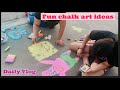 Chalk activities for kids | We went to the drive in