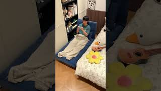 1人掛けソファベッド｜コンパクトでもしっかり快適#ソファベッド #省スペース家具 #shorts #cuumy