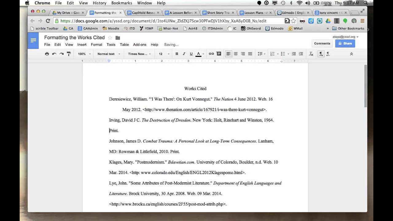 how to do mla format on google docs for essay