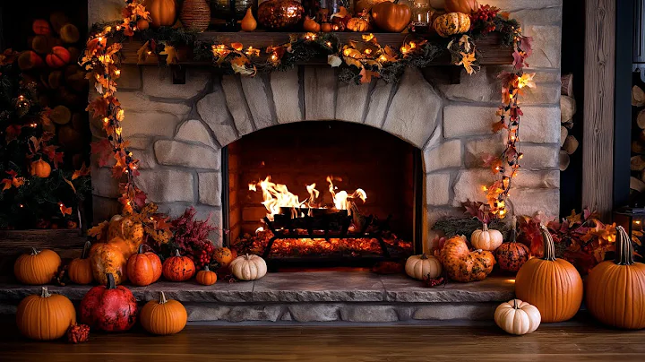 Cozy Autumn Fireplace 12 Hrs 🔥 Crackling Fire Atmosphere with Burning Logs [No Music]
