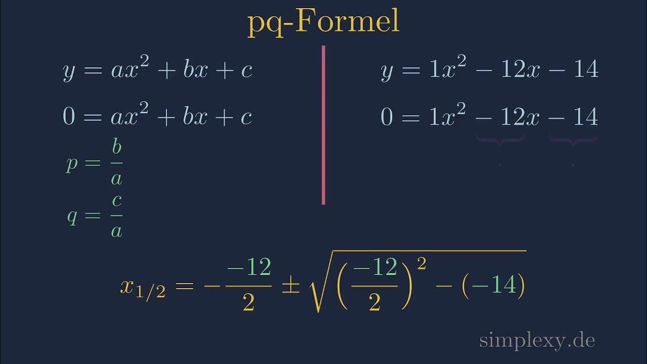 Wie Berechnet Man Nullstellen Bei Parabeln Aus pq-Formel Übersicht ?Häääää?!! Parabel Nullstellen berechnen