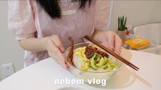 ENG) vlog 자취생 브이로그 자취방에서 맛있는 요리 해먹는 일상 [딸기청, 불닭소스, 통삼겹살 구이, 치즈스틱, 생딸기 우유, 알리오올리오 파스타, 고추장찌개, 잔치국수]