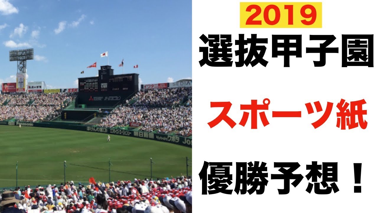 高校野球 選抜甲子園2019出場32チームのスポーツ紙評価！ YouTube