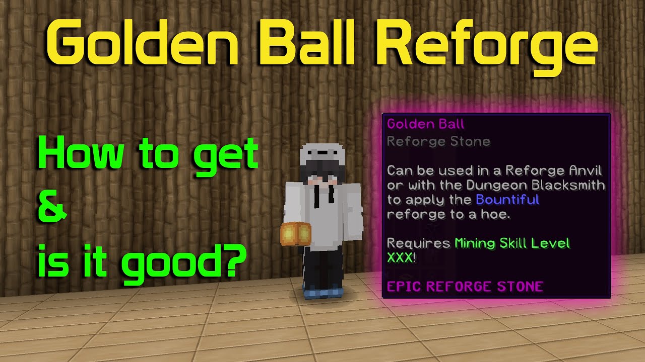 How to get Golden Ball + what it does (Hypixel Skyblock Farming Stone) YouTube
