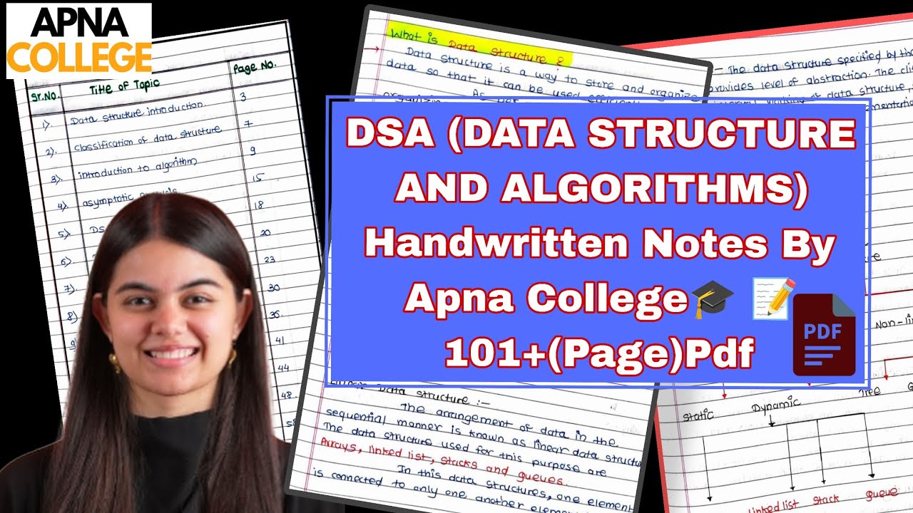 DSA Handwritten Notes PDF | Data Structures & Algorithms Beginners to ...